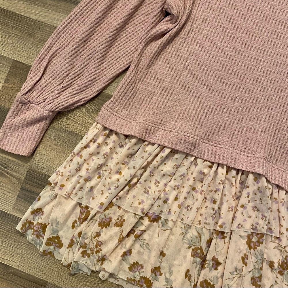 Free People Opposites Attract Pink Sweater Dress - Picture 7 of 9